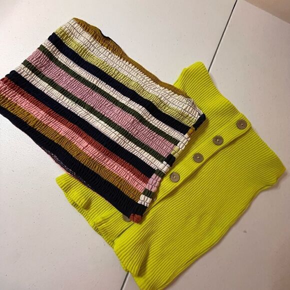 Haute Monde small tube top NWT and Forever 21 neon tube top bundle lot - Picture 1 of 7